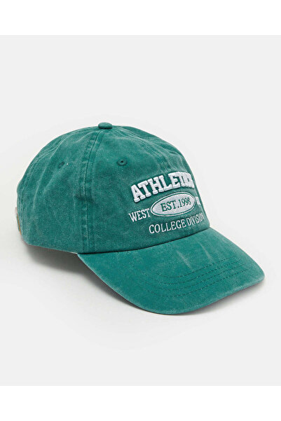 REDTAG Women Green Athletics Embroidered Cap