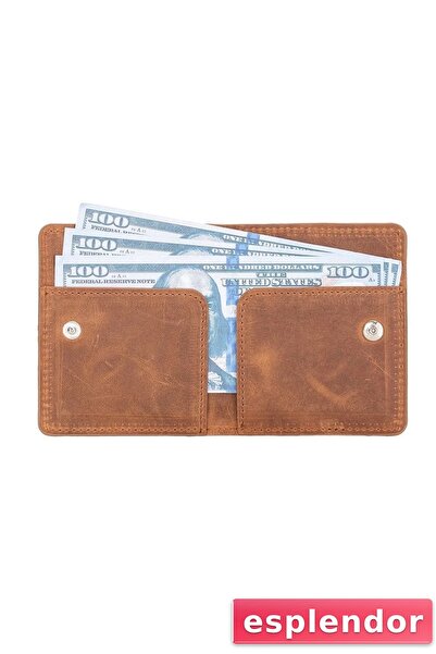 esplendor Handmade Leather Wallet with Leather Card Holder Wallet 8 Card Comp...