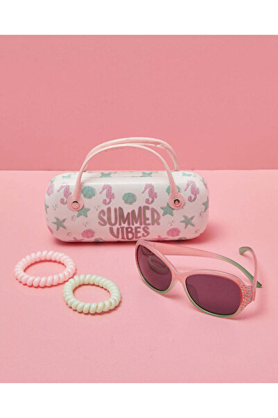 REDTAG Girls Wayfarer Sunglasses With Embellished Case