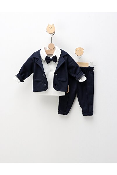 MiniKids Elegant baby suit Zaian, with navy blue