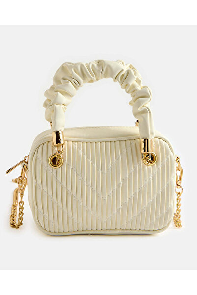 REDTAG Women White Textured Bollin Bag