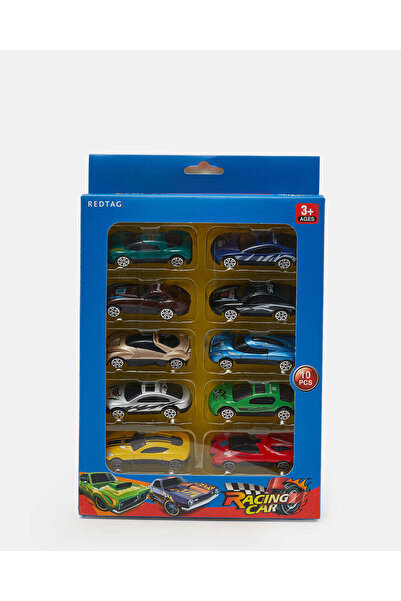 REDTAG مجموعة سيارات فري واي المصبوبة بمقياس 1:64، 10 قطع