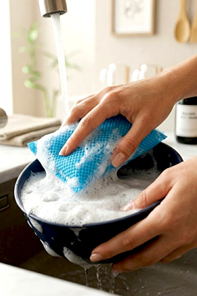 NESS HOME Myclean Honeycomb Textured Dish Sponge Magic Practical Sponge