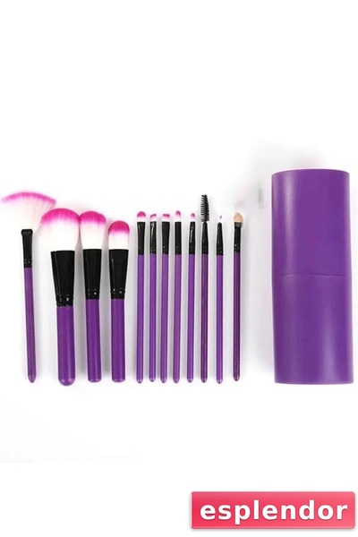 esplendor Professional Makeup Brush Set 12 Pieces with Synthetic Bristles