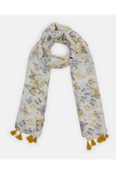 REDTAG Girls White Printed Scarf