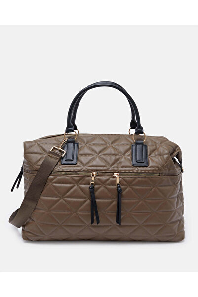 REDTAG حقيبة سفر بنية اللون ذو ملمس بارز