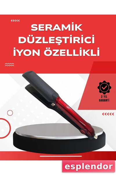 esplendor مكواة فرد الشعر من نوع السفر مع تقنية الأيونات وضبط درجة الحرارة