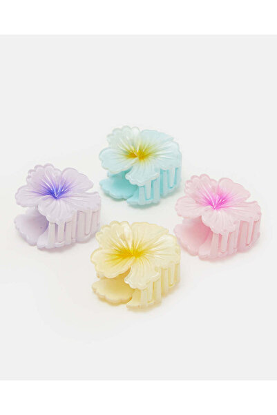 REDTAG Girls Assorted Embellished Hair Claw Set (Pack of 4)