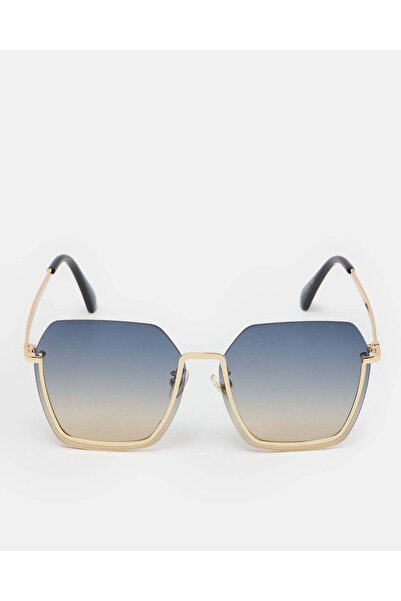 REDTAG Women Blue Gradient Oversized Sunglasses