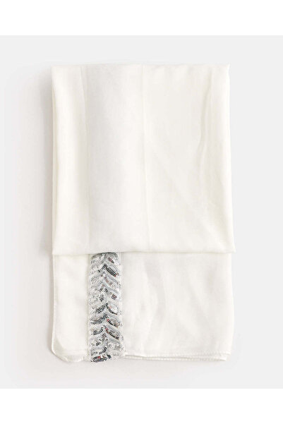 REDTAG Girls White Embellished Scarf