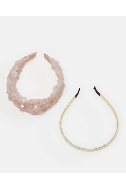 REDTAG Girls Pink Headband Set (2 Piece)
