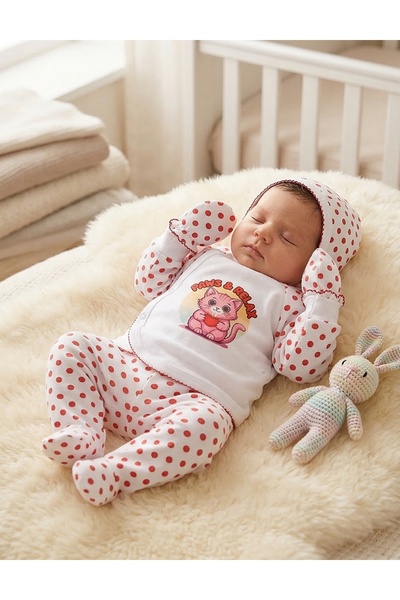 MiniKids Costumas 5 piese Paws & Relax rosu