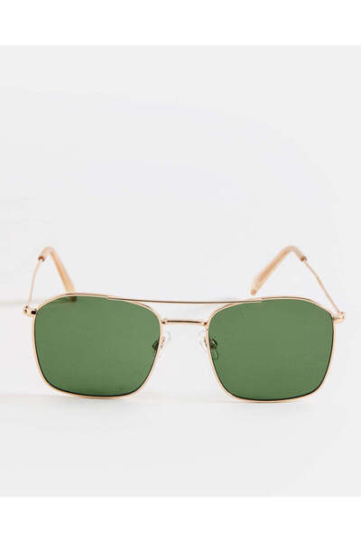 REDTAG Men Green Aviator Sunglasses