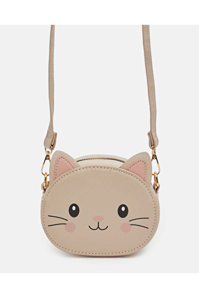 REDTAG Girls Beige Embellished Crossbody Bag