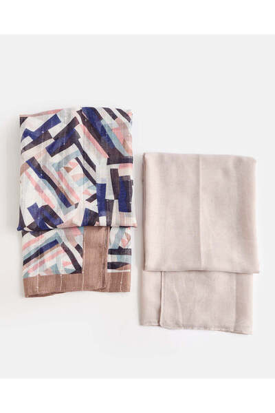 REDTAG Women Beige Scarf Set (2Piece)