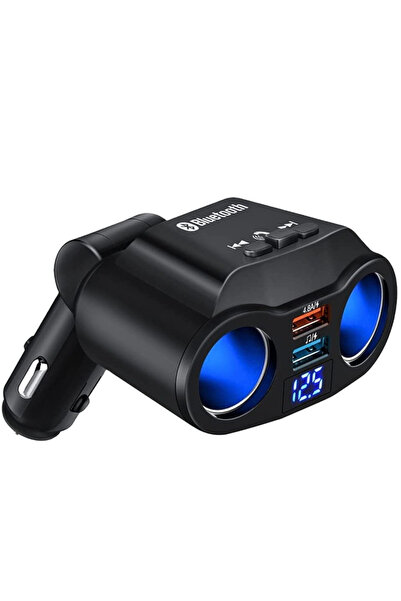 OEM Transmițător FM auto 7 în 1, Bluetooth, porturi USB duble de 3,1 A, afișa...