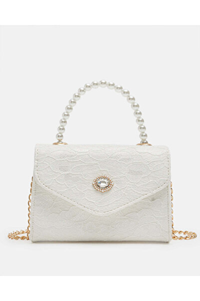 REDTAG Senior Girls White Embellished Bag