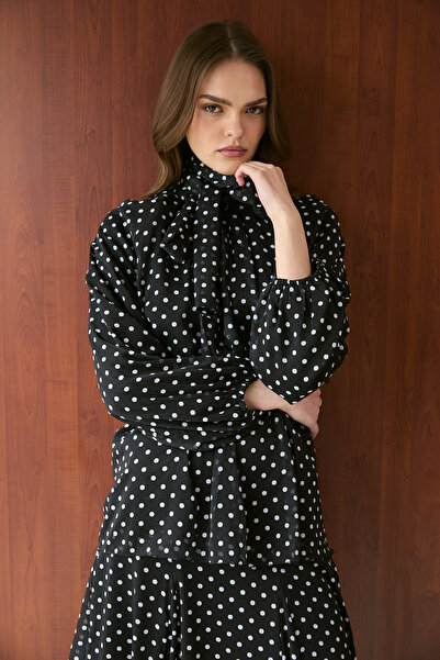 Melike Tatar Polka Dot Chiffon Tunic 32-2743