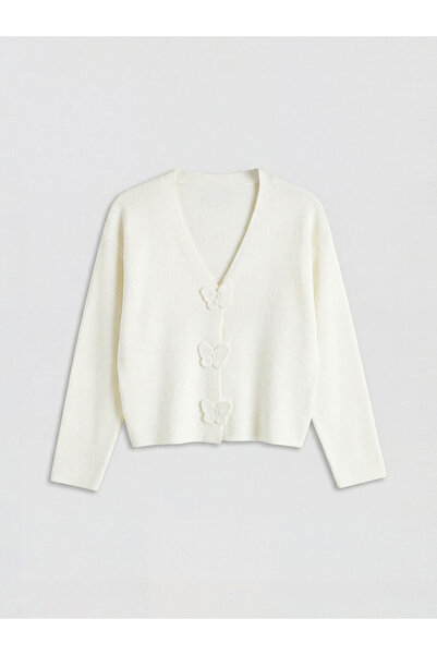 LC Waikiki Sparkling Choices V Planting Girls' Knitwear Cardigan from Shining...