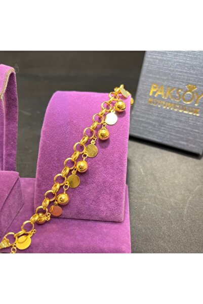 paksoy kuyumculuk 22 Ayar Altın Bileklik Tohumlu Estetik Tarz 12.60gr 20 cm K...