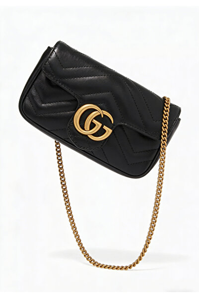 Gucha حقيبة سلسلة مارمونت الكلاسيكية مبطّن بشعار مزدوج G