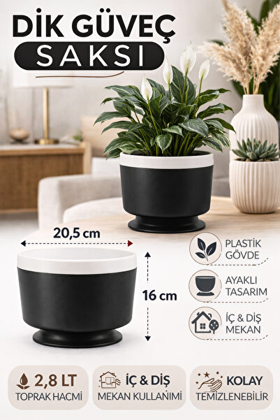 Binbirreyon Ayaklı Dik Saksı Güveç Renkli 2,8Lt 20,5x16cm Plastik AH186