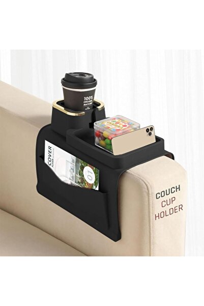 Arabest Couch Cup Holder Tray,Silicone Couch Arm Tray for Holding Cups, Drink...