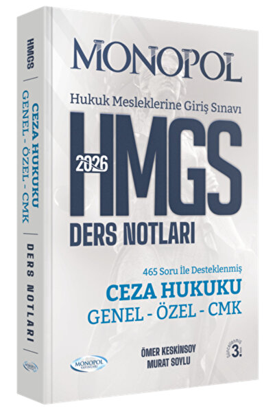 Monopol Yayınları Monopol 2026 HMGS Ceza Hukuku, Genel-Özel-CMK Ders Notları