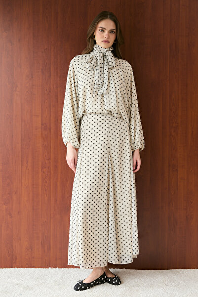 Melike Tatar Polka Dot Chiffon Tunic 32-2743