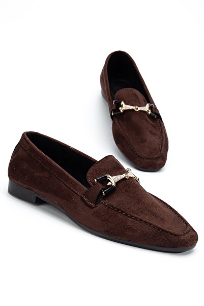 Delroshine Anna Women's Orthopedic Bitter Brown Suede Ballerinas