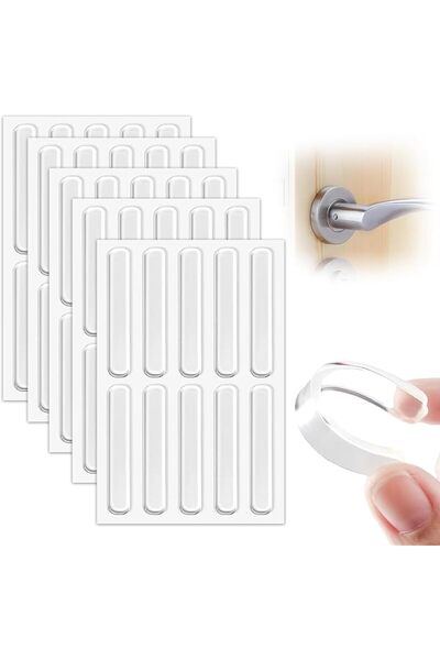 Arabest 28Pcs Bumpers Strips Clear Rubber,for Doors and Furniture Protectors,...