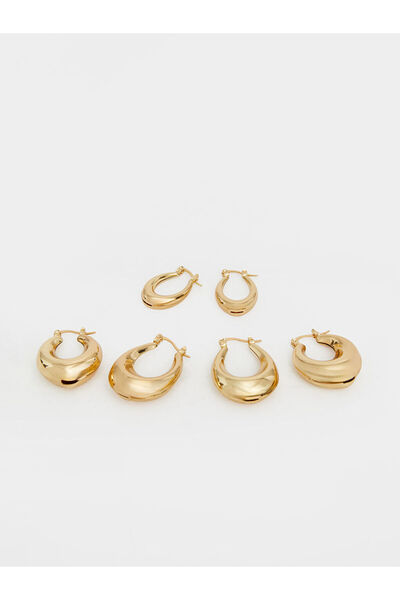 LC Waikiki Yellow Women's Earring Set of 3