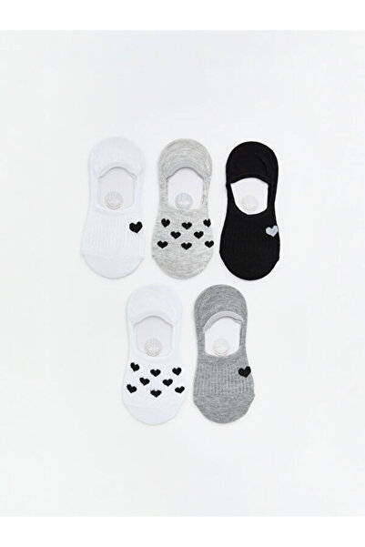 LC Waikiki جوارب باليه للفتيات مطرزة على شكل قلب من UZG STORE، عبوة من 5 قطع