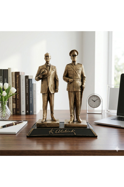 ACAYİPBİUSTA Atatürk Dekoratif Heykeli | Masaüstü ve Ofis Dekoru | Biblo Hediye