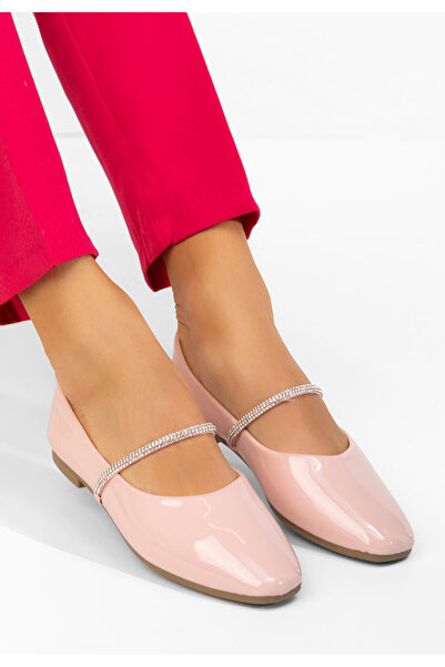 B T Shoes Balerini cu bareta Elissea roz