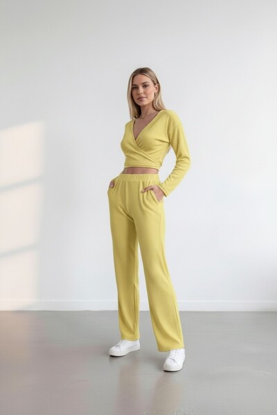 Altamira Femeie Galbenă Belden cu detaliu cu șnur set