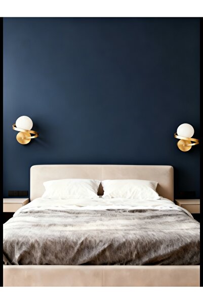 X-light B2022-GAB, Aplica pentru perete din metal auriu mat cu abajur din sti...