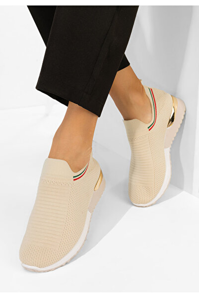 B T Shoes Дамски сникърси Дорима бежови