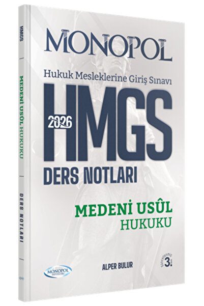 Monopol Yayınları Monopol 2026 HMGS Medeni Usul Hukuku Ders Notları