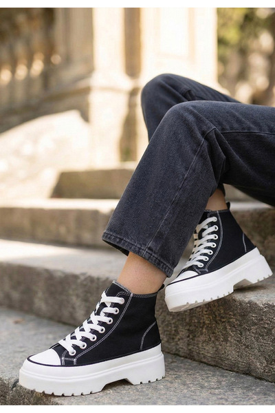 B T Shoes Tenisi inalti dama Fiorela negri