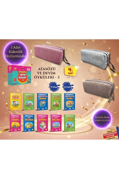 Artı Eğitim Yayınları Atasözü ve Deyim Öyküleri 3 + Kalemlik Hediyeli ( 1 Adet)