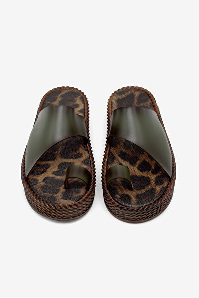 Tonny Black Women's Green PU Sole Comfortable Fit Flip Flops Slipper