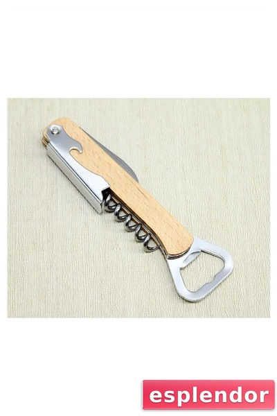 esplendor Ahşap ve Çelik Şişe Açacağı 13.5cm