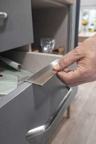 ARON 12CM YARİS KULP (İNOX) Entegre Kulp Arkadan Vidalanır Camlı Kapak Çekmec...