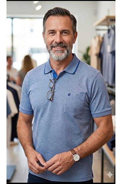 güncüoğlu New Season Polo Collar Merserized Fabric Ce Pocketed Rkek T-Shirt