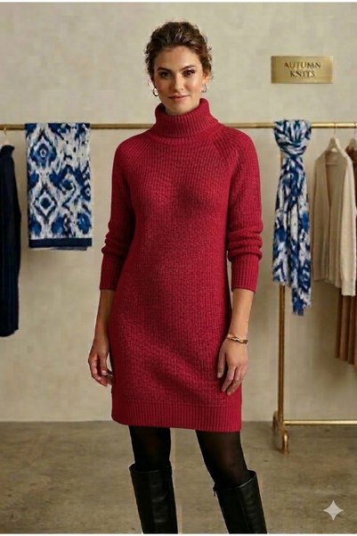 MODA KADIN TRİKO TUNİK ELBİSE