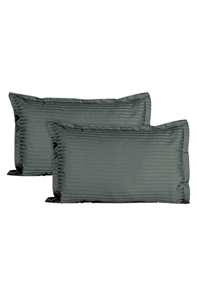 Kotonia Home Set of 2 pillowcases - Satin Damask - 100% cotton, stripe size 1...