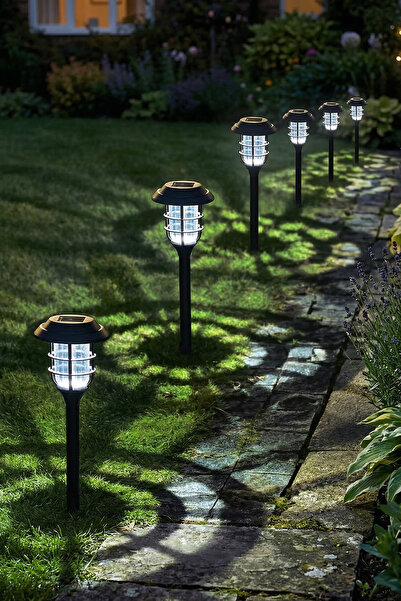 Onetick Solar Led Bahçe Lambası 6’lı Set | Güneş Enerjili Dış Mekan Aydınlatma