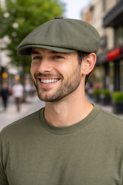 PaminBags Aksesuar قبعة بيكي بليندرز من بيكهام مكونة من كتان قطع رقم UN0075