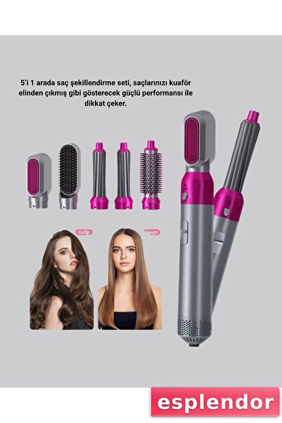 esplendor مجموعة تصفيف الشعر 5 في 1 بمستوى صالونات التجميل وتصميم مريح